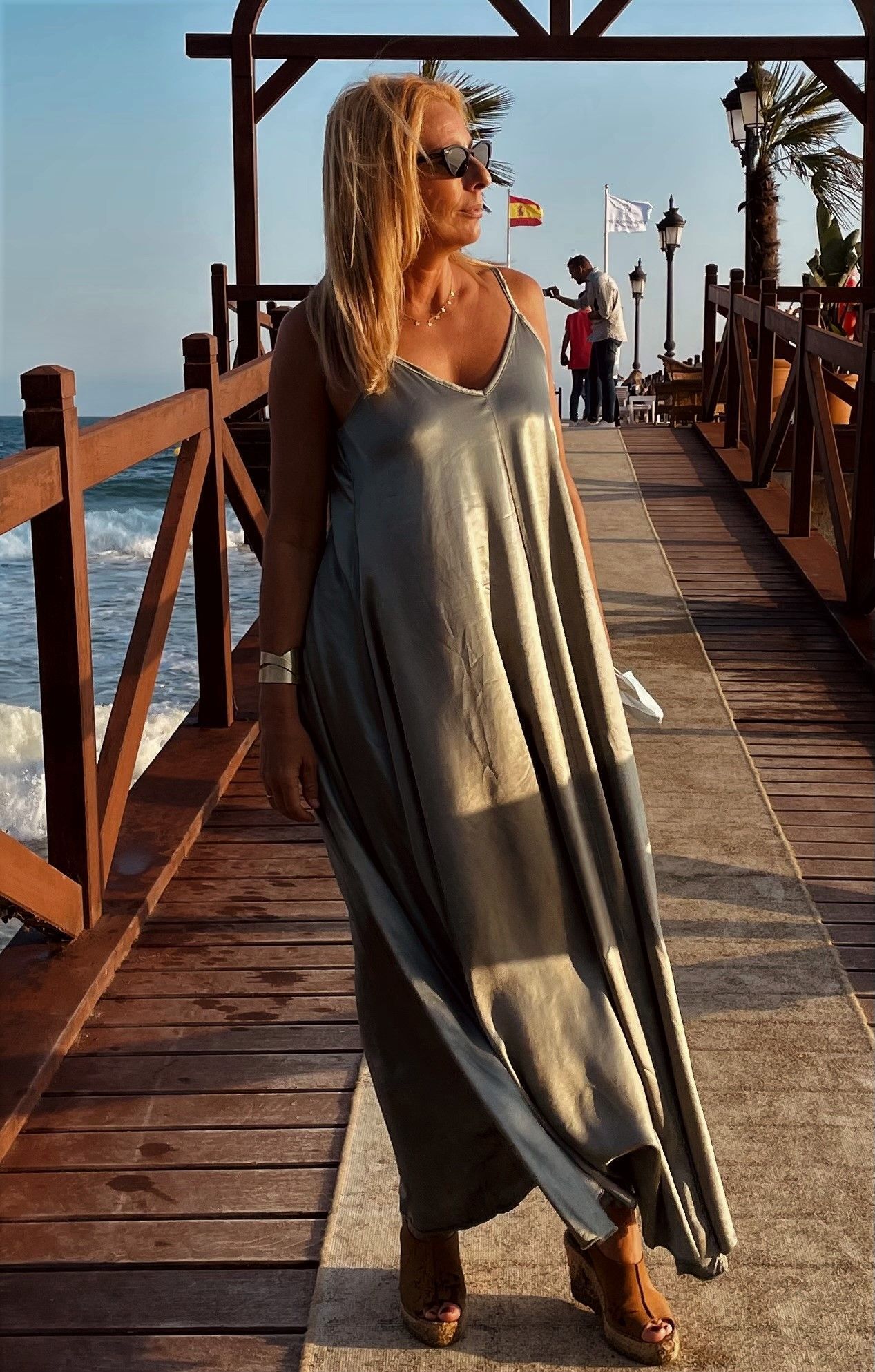 vestido largo de estilo bohemio