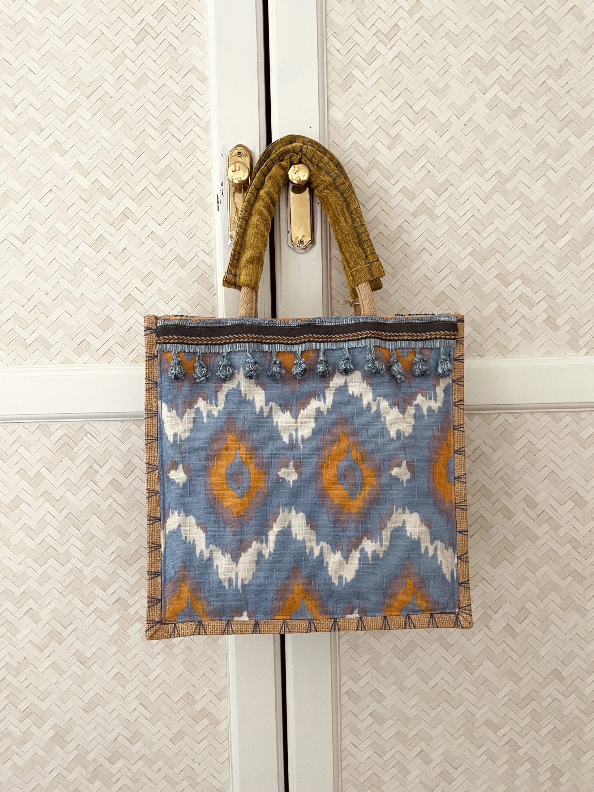 Bolso oversize para mujer de estampado ikat