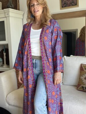 Kimono de seda reversible unisex