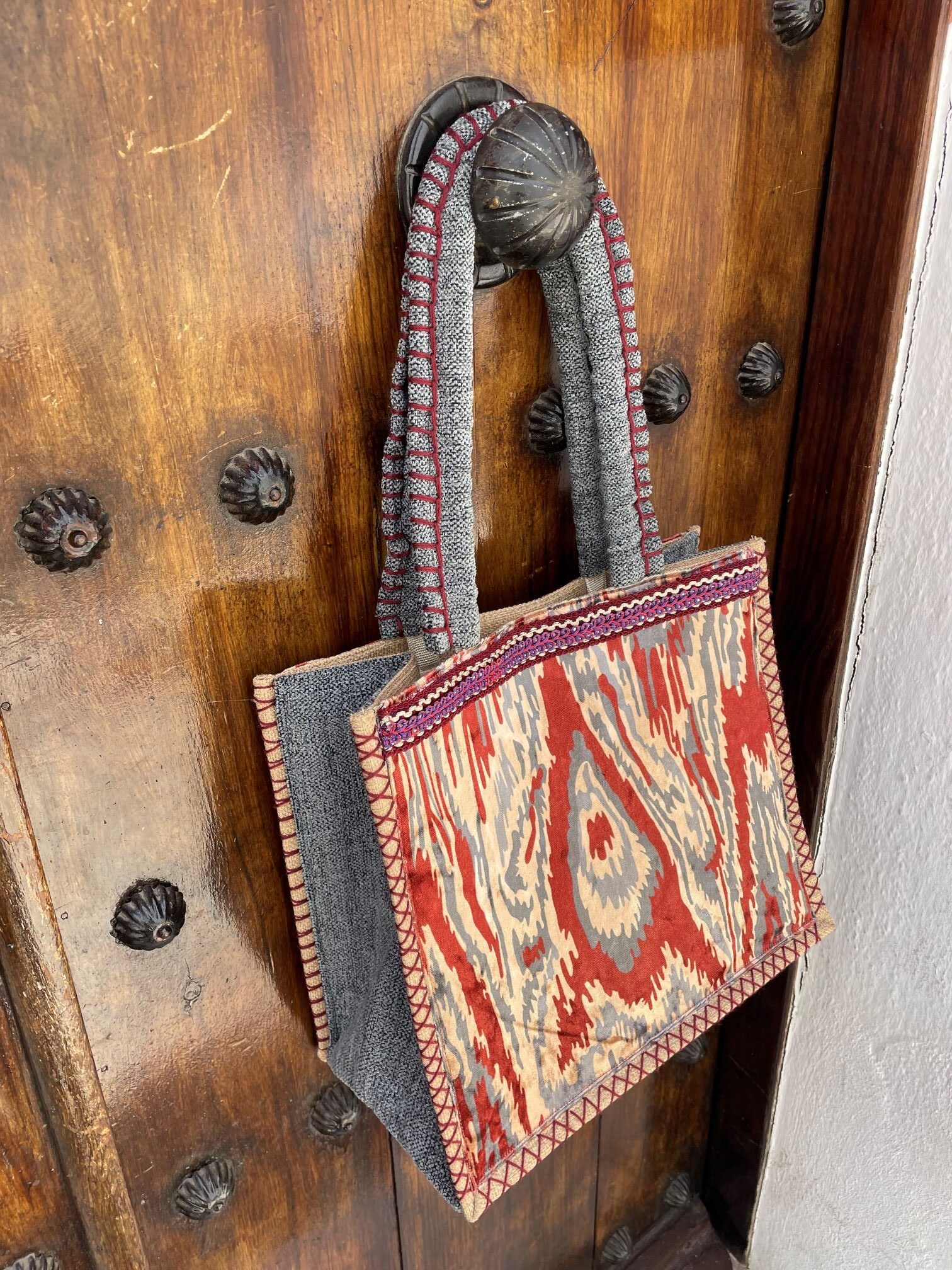 Bolso mujer de estilo boho de estampado de ikat