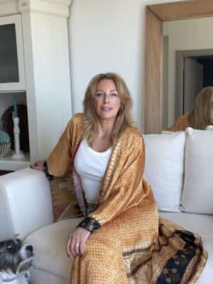 Kimono de seda reversible de estilo boho chic