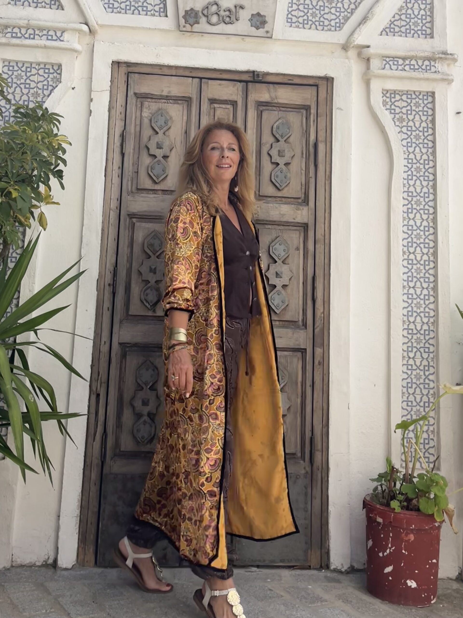 Kimono largo estilo bohemio