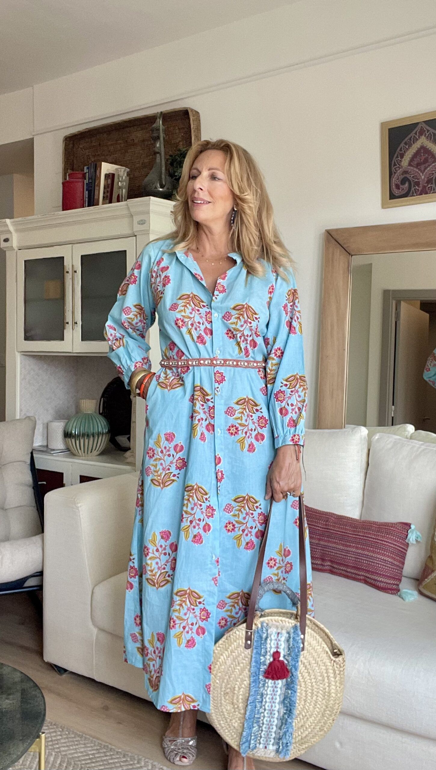 Vestido estampado de estilo boho