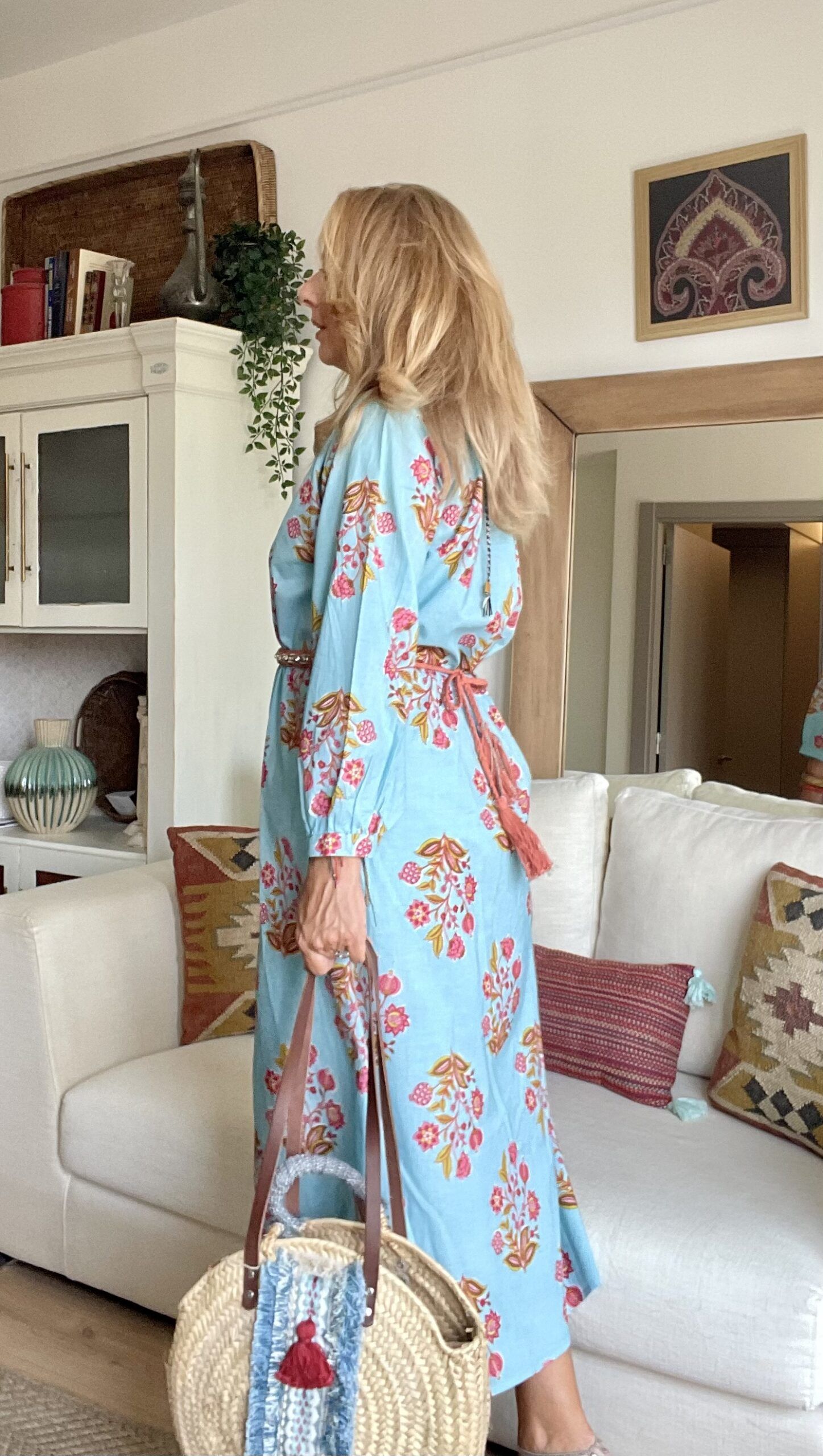 Vestido estampado en algodón