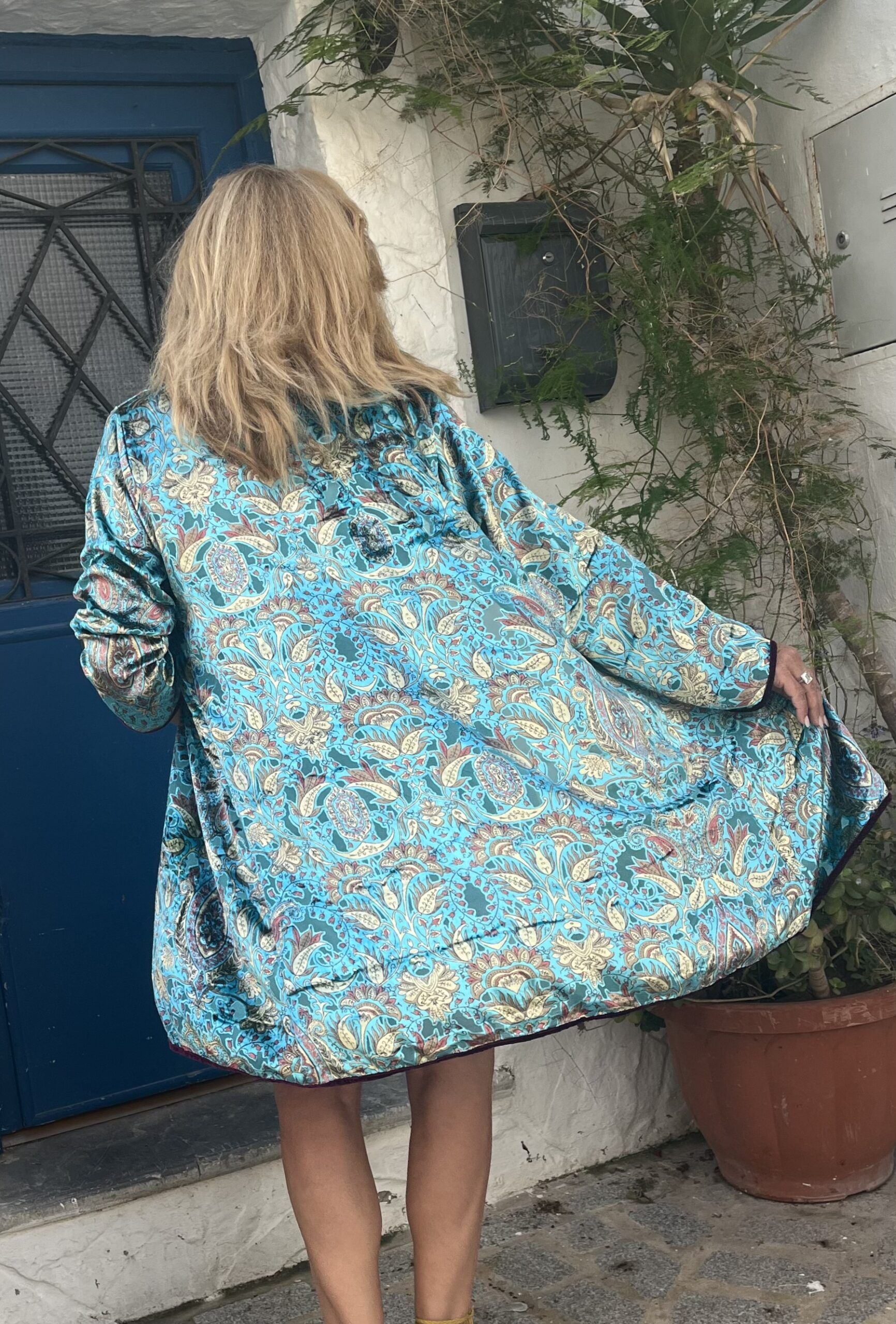 Terciopelo estampado floral