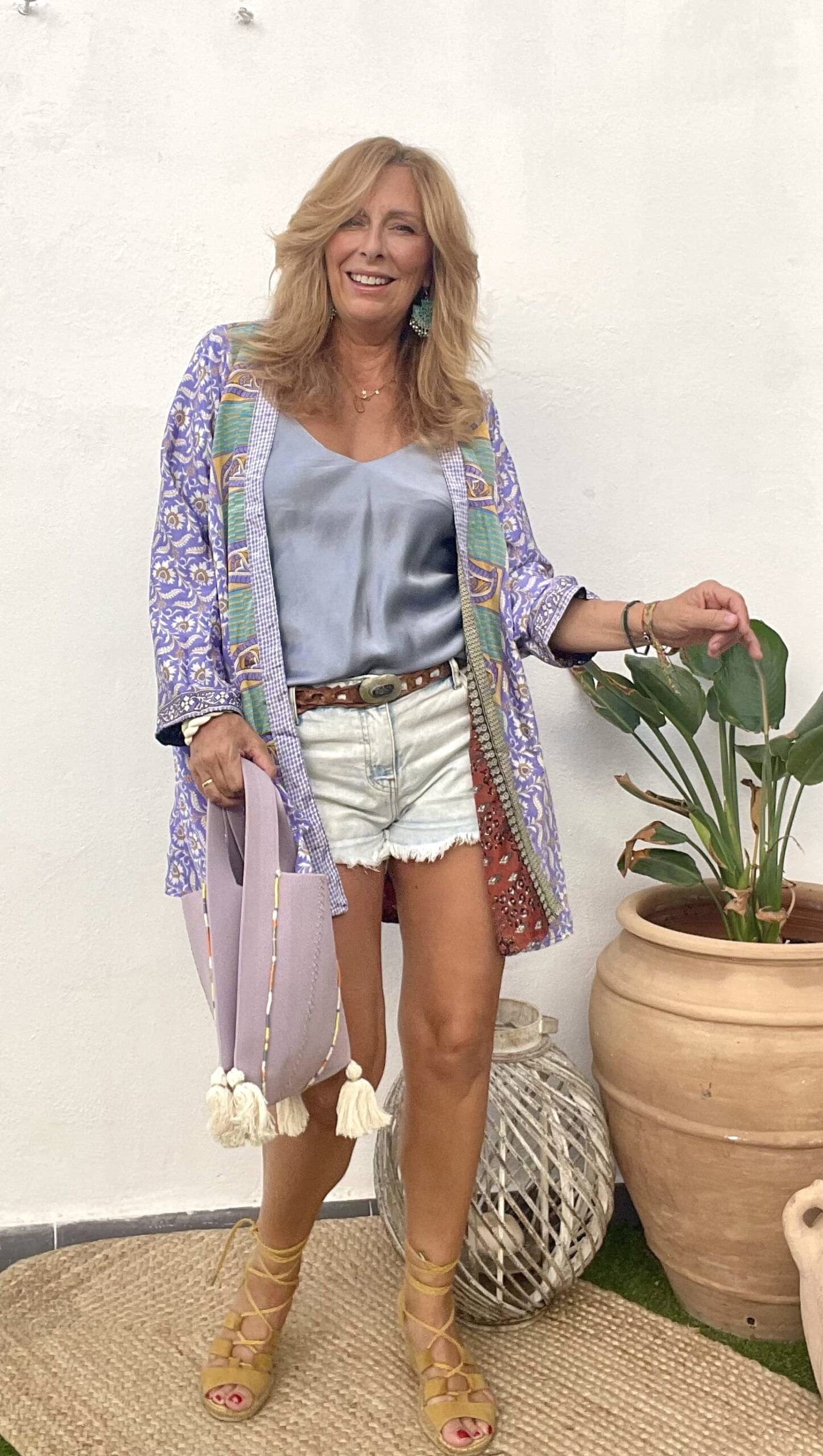 Look boho con kimono
