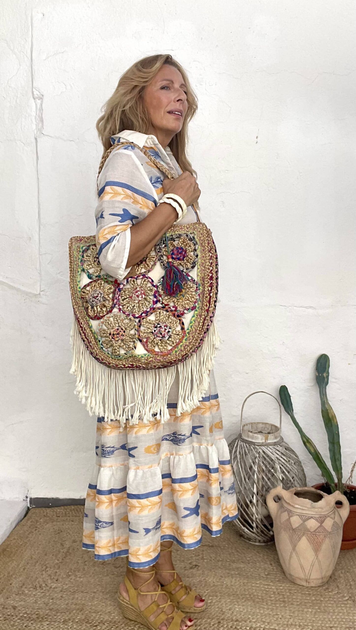 Bolso bohemio con flecos